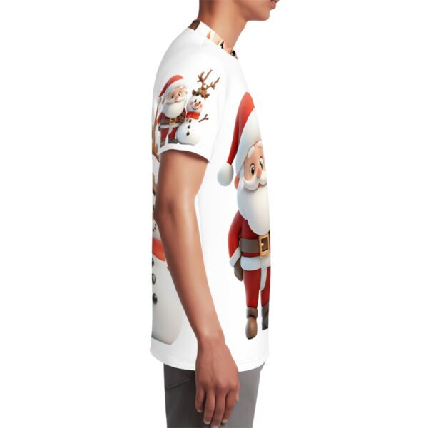 Cute Santa With Snowman T Shirts for Teens (Multifaceted Design) - Image 2