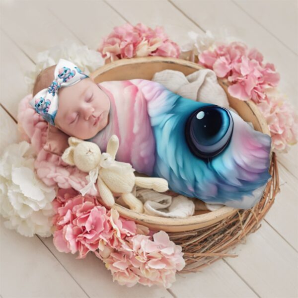 Fluffy Cute Cat Baby Headbands & Swaddle Blanket Set - Image 3