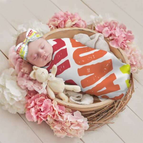 You're My Favorite Baby Headbands & Swaddle Blanket Set - Image 3