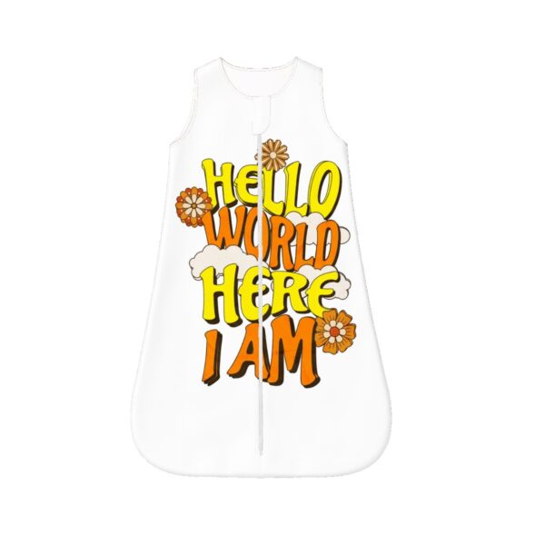 Hello World Sleeveless Baby Sleep Sack