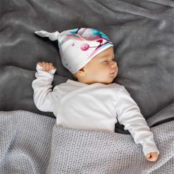 Colorful Sparrow Baby Beanie Top Knot - Image 5