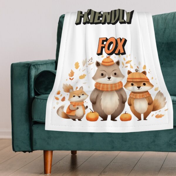 Christmas Friendly Fox Small Baby Blanket - Image 4