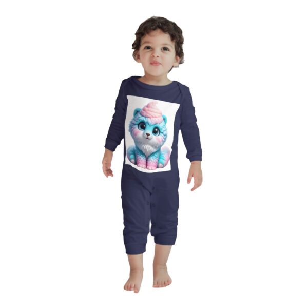 Fluffy Cute Cat Baby Long Sleeve Romper - Image 3