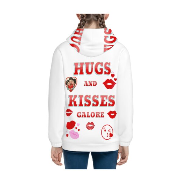 Hugs & Kisses Hoodies for Teens No Hood Cord - Image 3