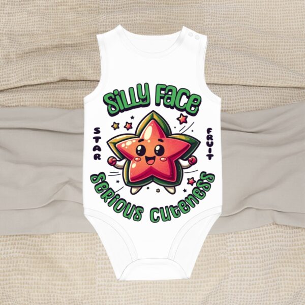 Silly Face Star Baby Onesie - Image 4