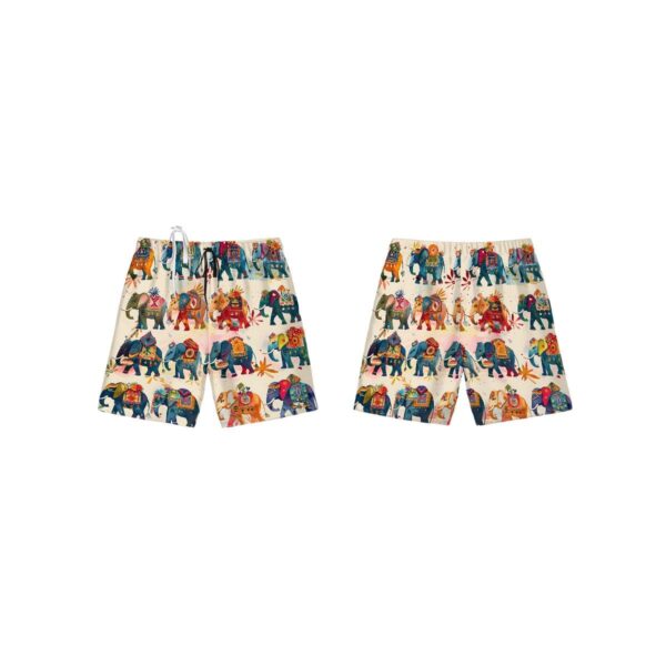 Boho Elephant Kids Swim Trunks - Image 7