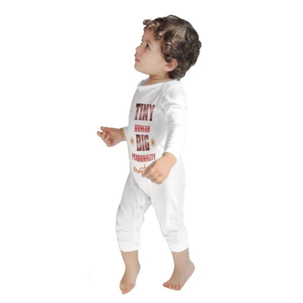 Tiny Human Big Personality Baby Long Sleeve Romper - Image 8