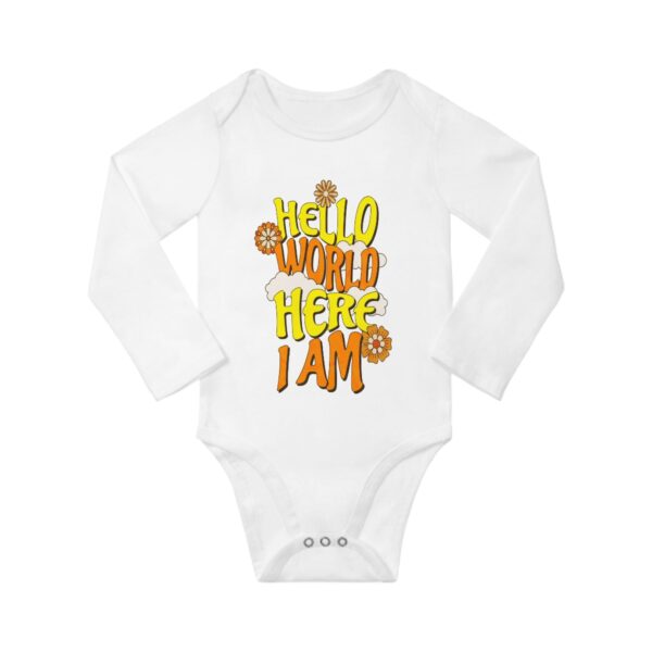 Hello World Long Sleeve Onesies - Image 6