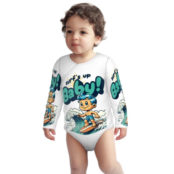 Baby Lets Surf Baby Onesies (Long Sleeve) Customized Services