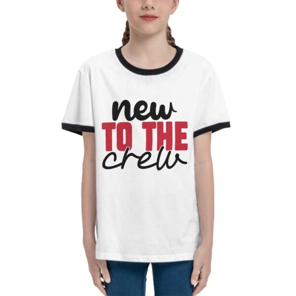 New To Crew T Shirts for Teens with Black Border - Image 3