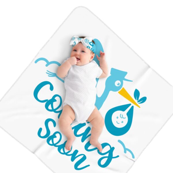 Baby Coming Soon Baby Headbands & Swaddle Blanket Set - Image 4