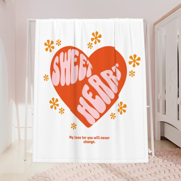 My Love For You Sweet Heart Large Baby Blanket - Image 2