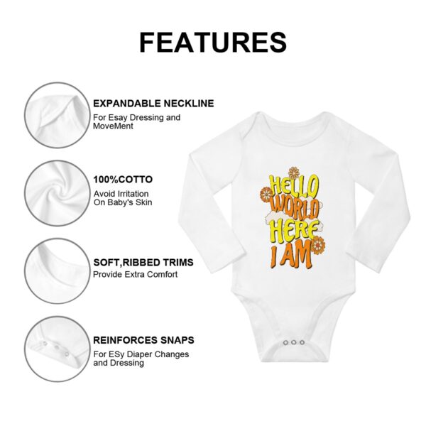 Hello World Long Sleeve Onesies - Image 7