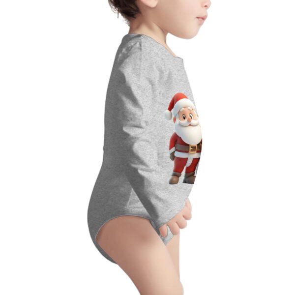 Cute Santa With Snowman Long Sleeve Onesies - Image 8