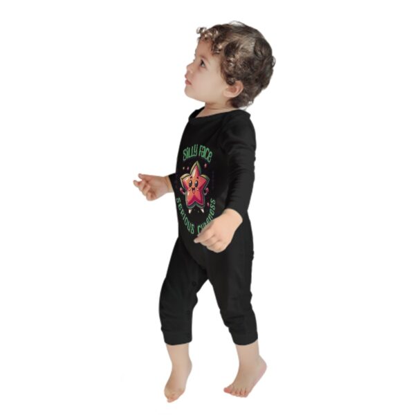 Silly Face Star Baby Long Sleeve Romper - Image 4