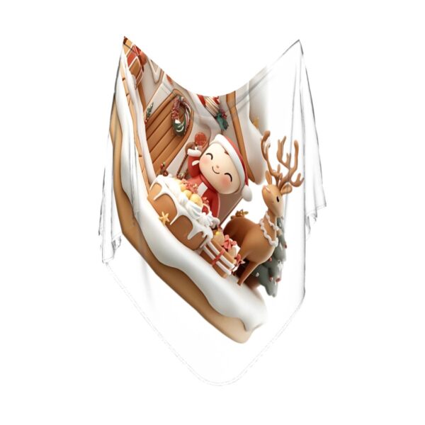 Christmas House Cute Santa Newborn Swaddle Blanket - Image 2