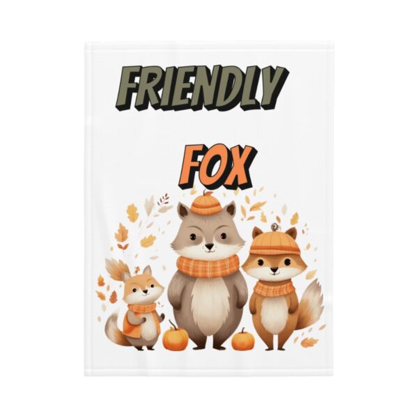 Christmas Friendly Fox Small Baby Blanket