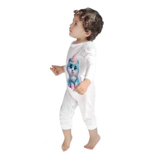 Fluffy Cute Cat Baby Long Sleeve Romper - Image 8