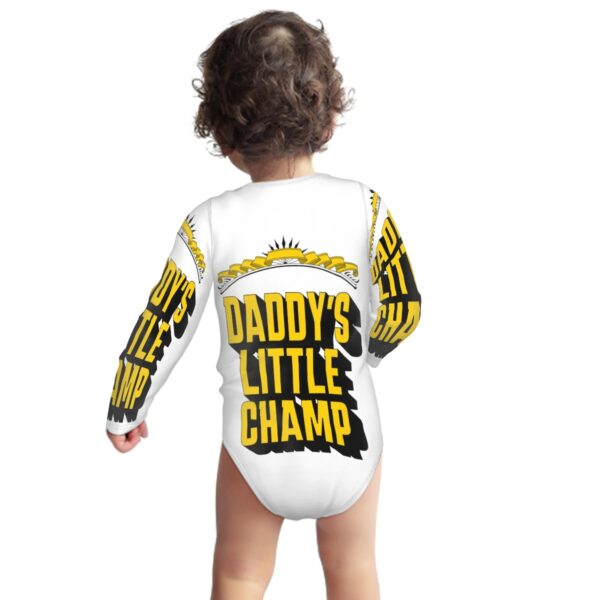 Daddy's Little Champ Baby Onesies (Long Sleeve) Customized Services - Image 3