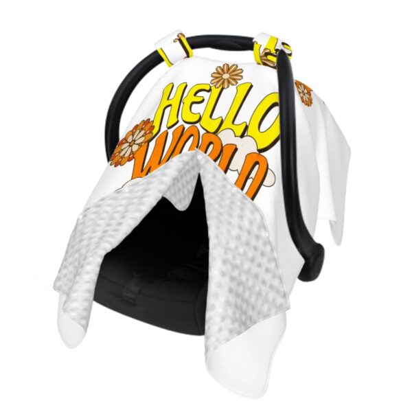 Hello World Baby Car Seat Cover - Image 2