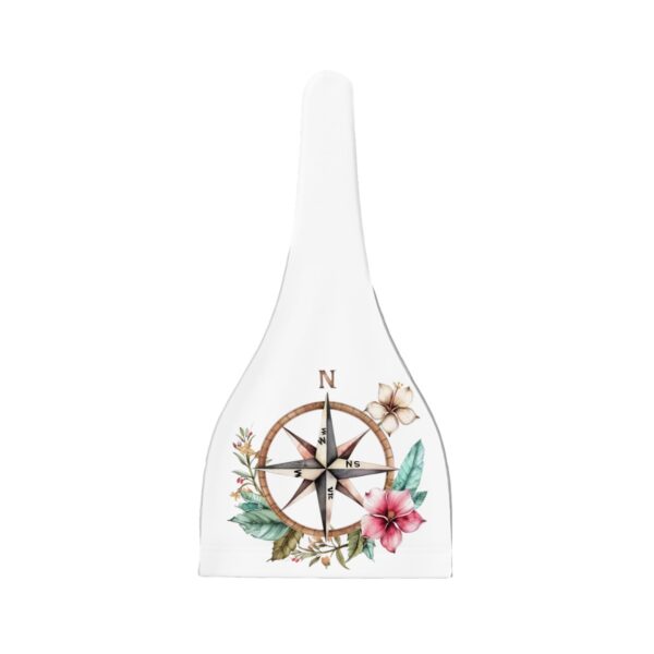 Floral Compass Baby Beanie Top Knot - Image 2