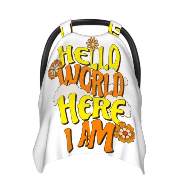 Hello World Baby Car Seat Cover