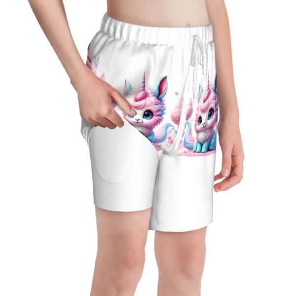 Cute Cat Kids Swim Trunks - Image 9