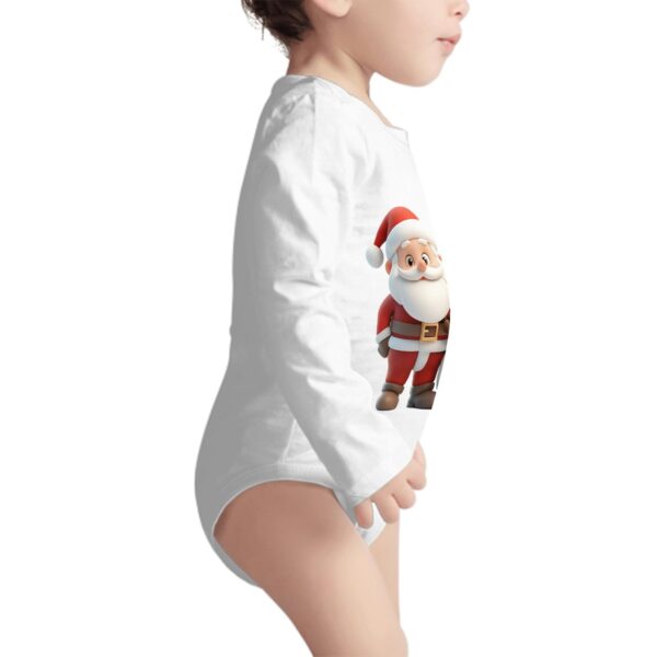 Cute Santa With Snowman Long Sleeve Onesies - Image 5