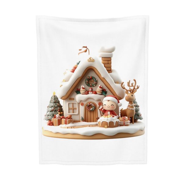 Christmas House Cute Santa Super Soft Plush Baby Blanket