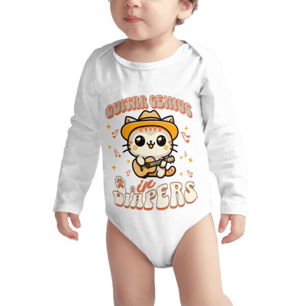 Guitar Genius Kitty Long Sleeve Onesies