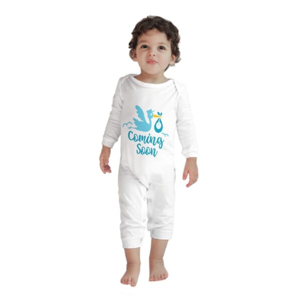 Baby Coming Soon Baby Long Sleeve Romper - Image 2