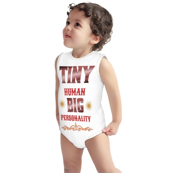 Tiny Human Big Personality Baby Onesie - Image 2