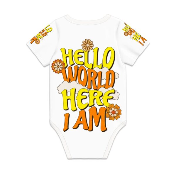 Hello World Short Sleeve Onesie Customized Services - Image 2