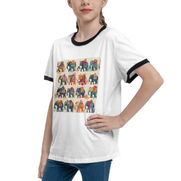 Boho Elephant T Shirts for Teens with Black Border - Image 5