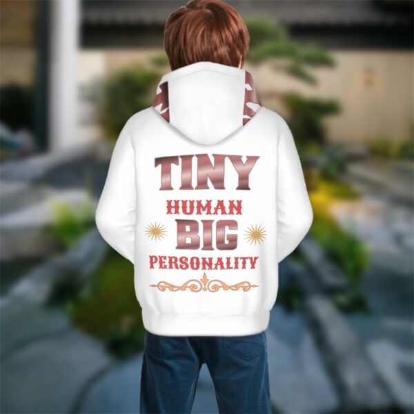 Tiny Human Big Personality Youth Hoodies - Image 3