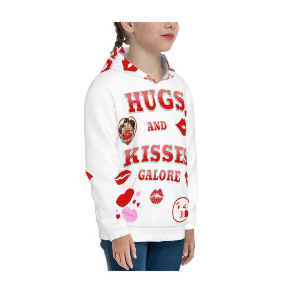 Hugs & Kisses Hoodies for Teens No Hood Cord - Image 2