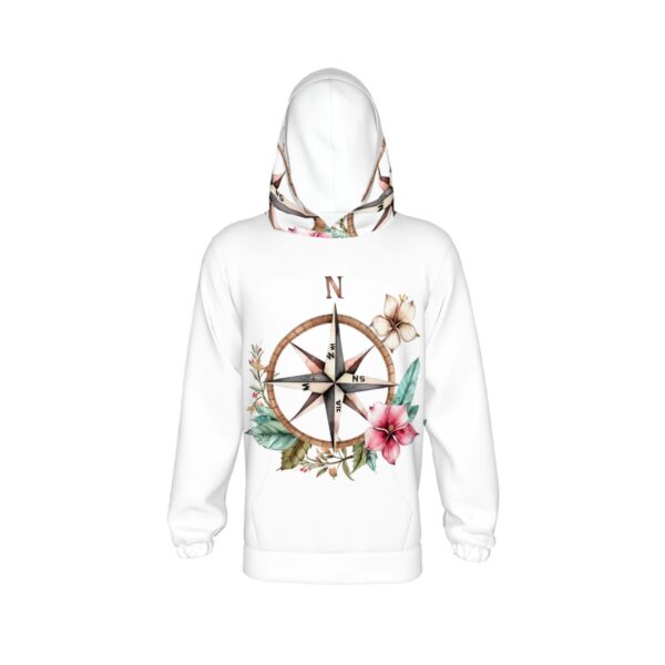 Floral Compass Hoodies for Teens No Hood Cord - Image 5