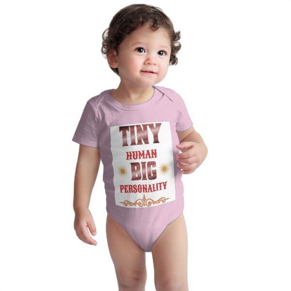 Tiny Human Big Personality Baby Onesies (Short Sleeve) - Image 3