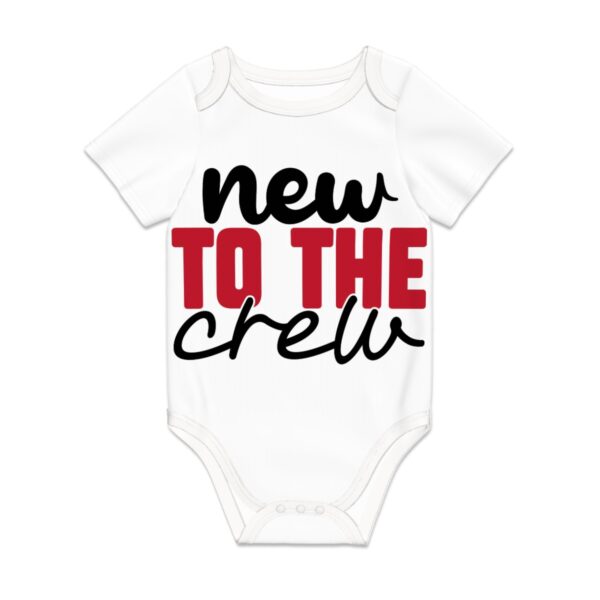 New To Crew Short Sleeve Onesie Customized Services