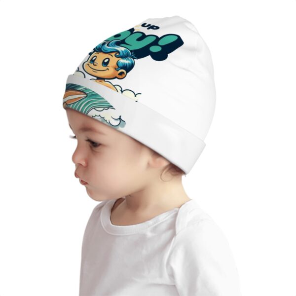 Baby Lets Surf Baby Hat Cotton Beanie - Image 3