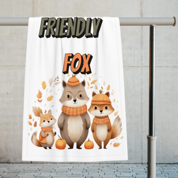 Christmas Friendly Fox Small Baby Blanket - Image 3