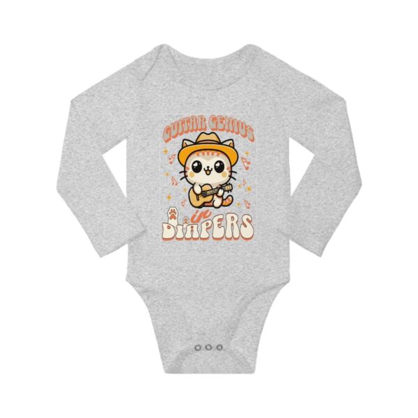 Guitar Genius Kitty Long Sleeve Onesies - Image 9