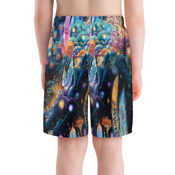 Boho Colorful Kids Swim Trunks - Image 6