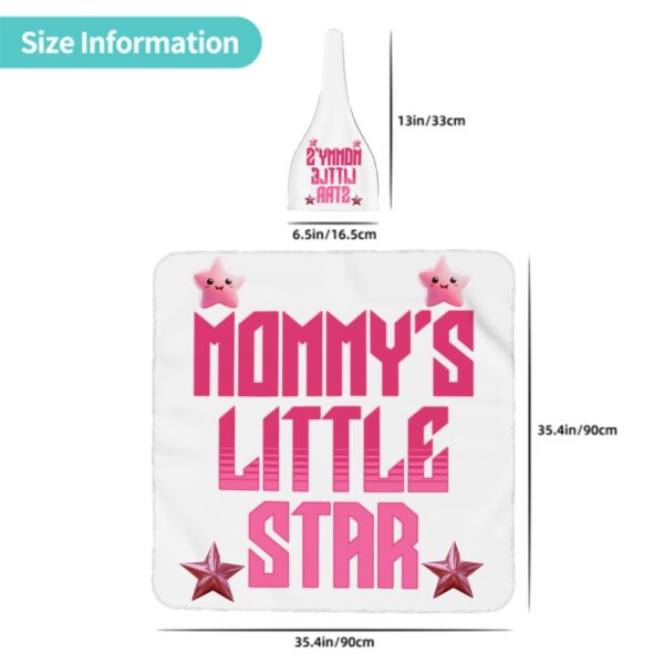 Mommy Little Star Baby Swaddle Blanket & Beanie Hat Set - Image 3