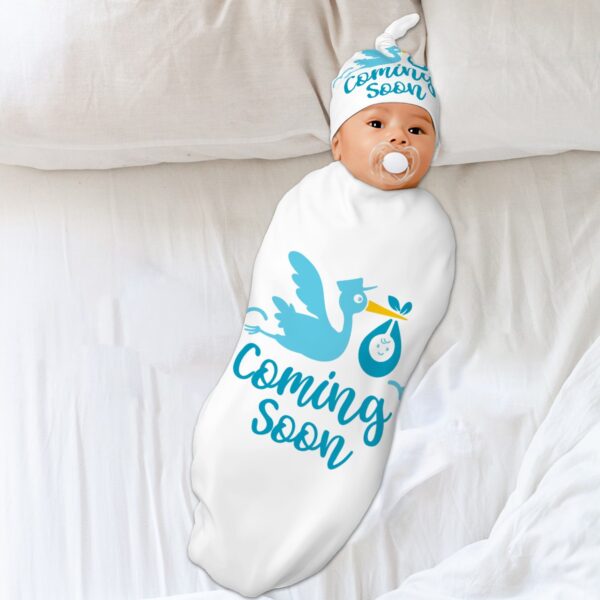 Baby Coming Soon Swaddle Blanket - Image 3