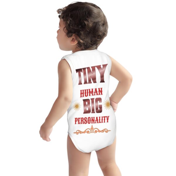 Tiny Human Big Personality Baby Onesie - Image 3