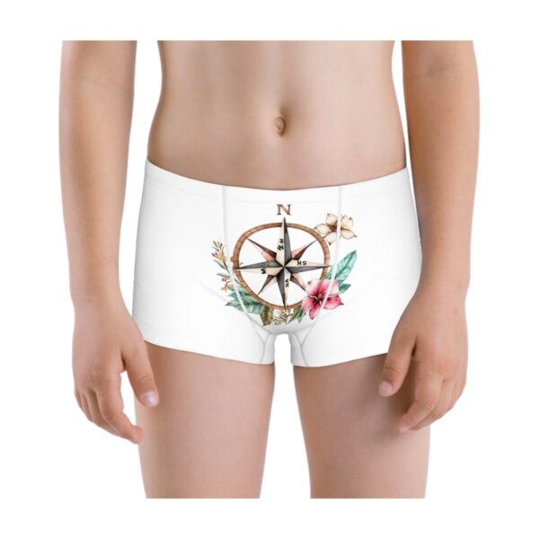 Floral Compass Boys Boxer Briefs