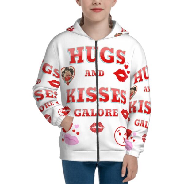 Hugs & Kisses Teen Zip Up Hoodie (Without Cord)