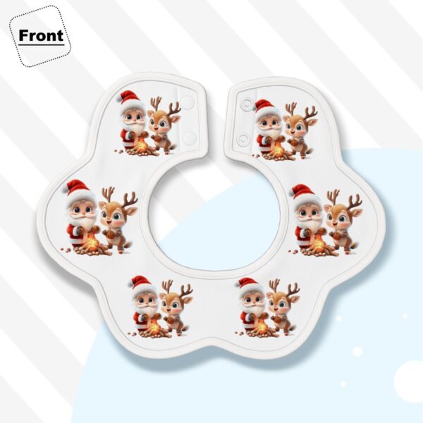 Cute Santa Petal Cotton Baby Bibs - Image 3