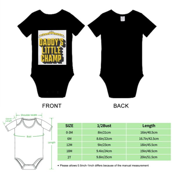 Daddy's Little Champ Baby Onesies (Short Sleeve) - Image 8